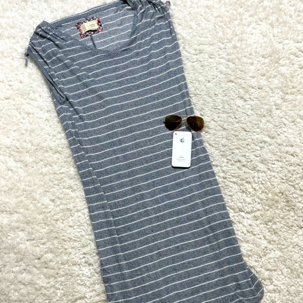Anthropologie Ribbed Midi Tank Dress